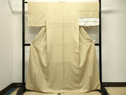 平和屋着物●江戸小紋　舞花文　反端付き　正絹　逸品　CABM5180gh