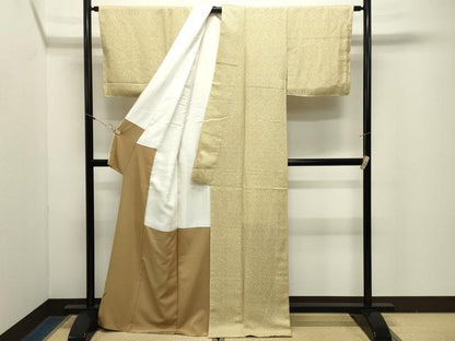 平和屋着物●江戸小紋　舞花文　反端付き　正絹　逸品　CABM5180gh