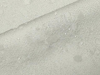 平和屋着物●上質な色無地　吉祥地紋　白鼠色　ロング丈　正絹　逸品　CABM5181gh