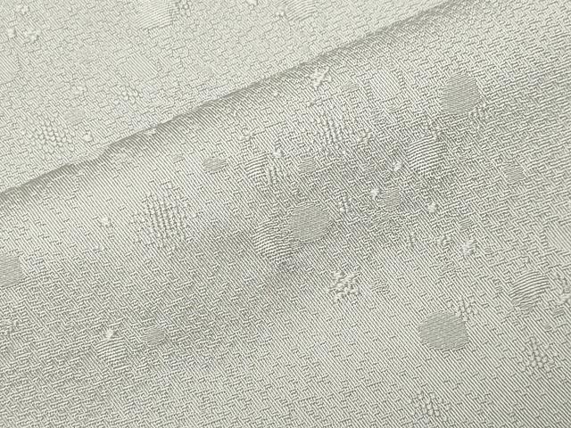 平和屋着物●上質な色無地　吉祥地紋　白鼠色　ロング丈　正絹　逸品　CABM5181gh