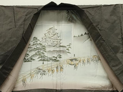 平和屋着物●男性　本場大島紬　アンサンブル　100亀甲　総詰め　正絹　逸品　CABM5185gh