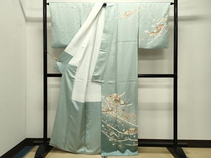 平和屋着物●訪問着　片輪車花文　暈し染め　金彩　正絹　逸品　CABM5192gh