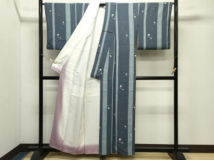 平和屋着物●上質な小紋　絞り　独楽　正絹　逸品　CABM5195gh