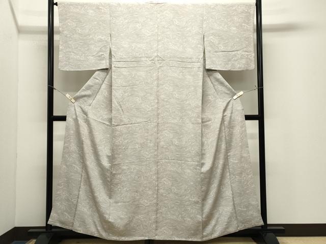 平和屋着物●上質な小紋　墨流し文様　正絹　逸品　CABM5198gh