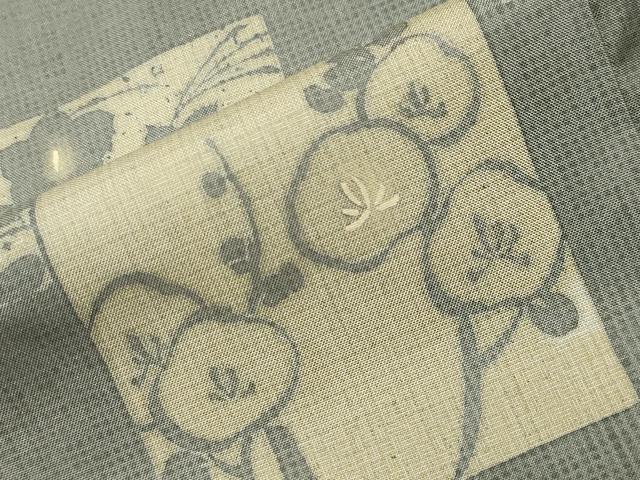 平和屋着物●本場縞大島紬　訪問着　染大島　刺繍　色紙重ね花文　正絹　逸品　CABM5209gh
