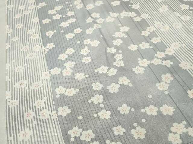平和屋着物●長襦袢　無双仕立て　舞桜文　暈し染め　正絹　逸品　CABM5211gh