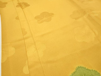 平和屋着物●長襦袢　袷　絞り　舞梅文　正絹　逸品　CABM5223gh