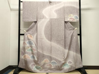 平和屋着物●訪問着　作家物　遠山風景文　暈し染め　金銀彩　正絹　逸品　CABM5237gh