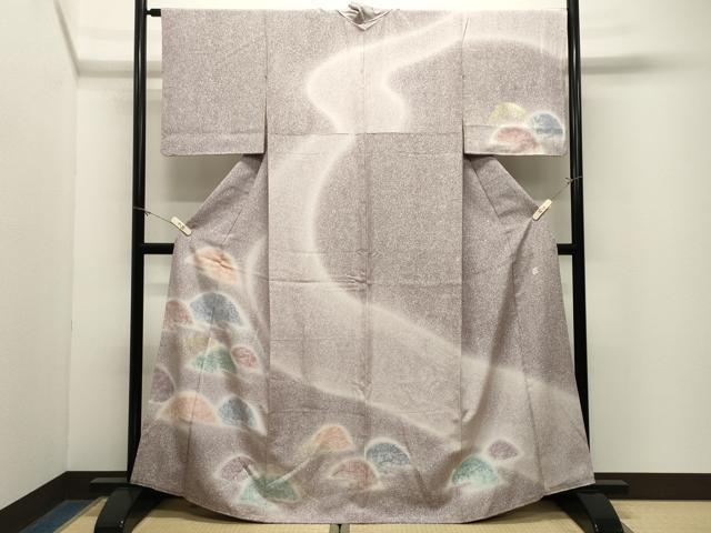 平和屋着物●訪問着　作家物　遠山風景文　暈し染め　金銀彩　正絹　逸品　CABM5237gh