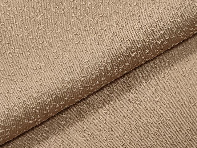 平和屋着物●上質な色無地　作家物　舞花地紋　白茶色　正絹　逸品　CABM5238gh