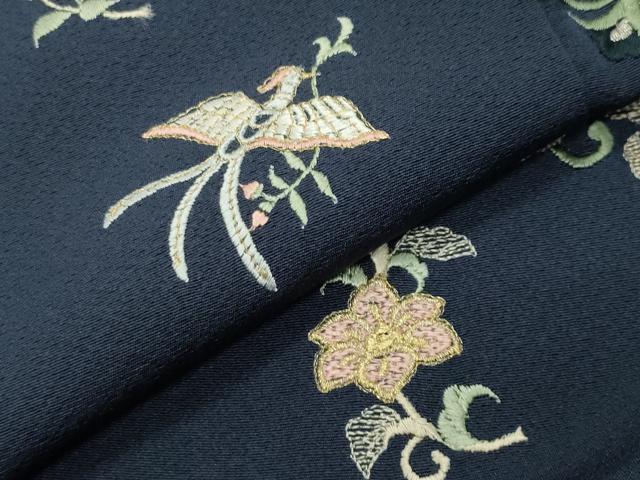 平和屋着物●訪問着　総刺繍　鳳凰花唐草文　金糸　正絹　逸品　CABM5239gh