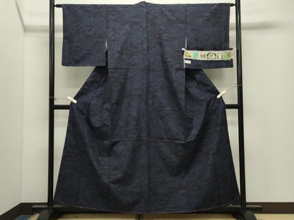 平和屋着物●結城紬　奥順　はたおり娘　100亀甲　流水花文　証紙付き　正絹　逸品　未使用　CABM5245gh