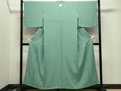 平和屋着物●上質な色無地　青磁色　正絹　逸品　未使用　CABM5257gh
