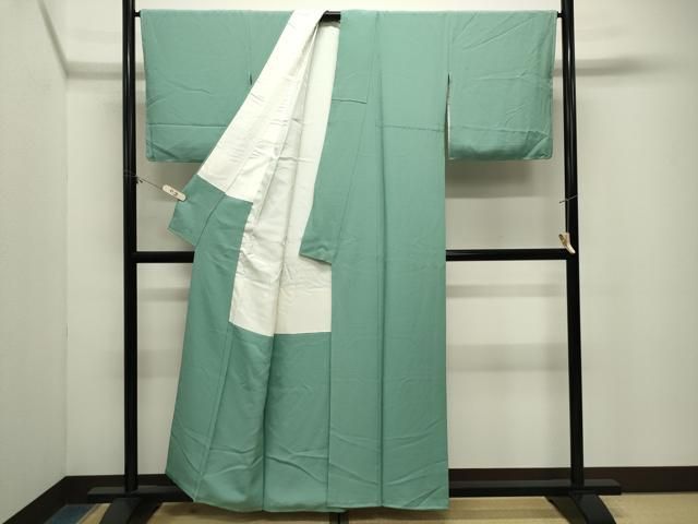 平和屋着物●上質な色無地　青磁色　正絹　逸品　未使用　CABM5257gh