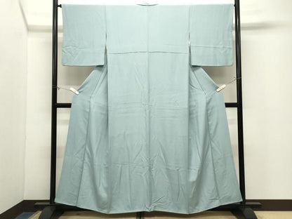 平和屋着物●上質な色無地　秘色色　正絹　逸品　CABM5258gh