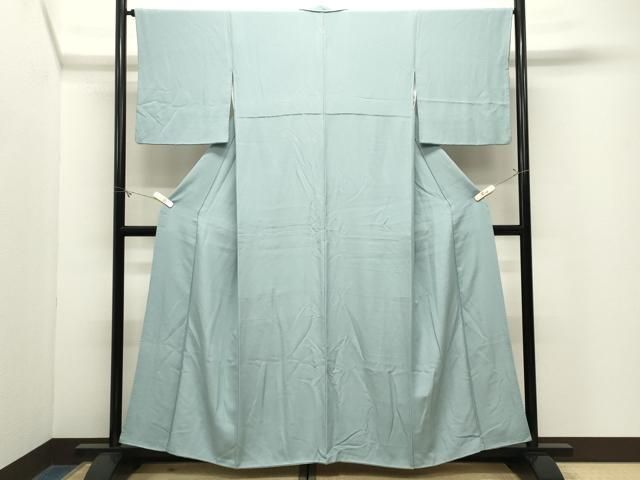 平和屋着物●上質な色無地　秘色色　正絹　逸品　CABM5258gh