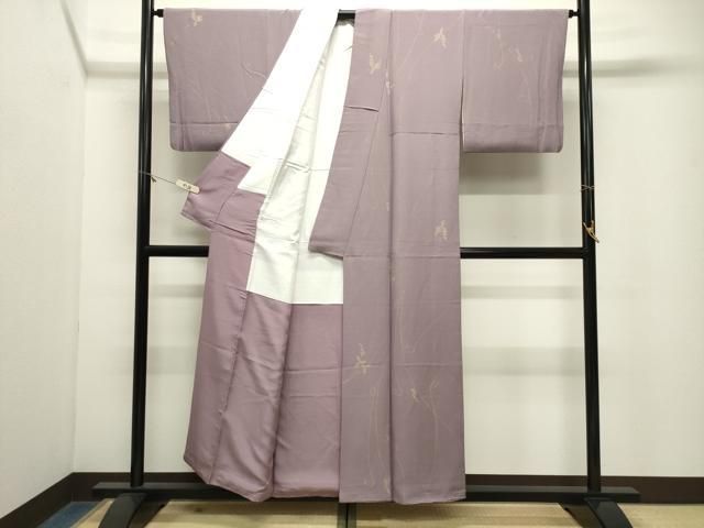 平和屋着物●上質な小紋　葡萄蔦の葉文　金彩　正絹　逸品　CABM5262gh