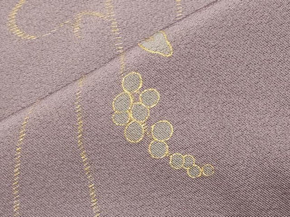 平和屋着物●上質な小紋　葡萄蔦の葉文　金彩　正絹　逸品　CABM5262gh