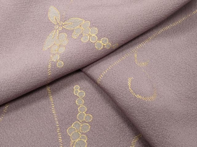 平和屋着物●上質な小紋　葡萄蔦の葉文　金彩　正絹　逸品　CABM5262gh