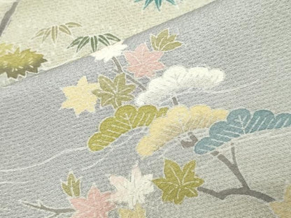 平和屋着物●訪問着　作家物　風景松竹梅文　暈し染め　正絹　逸品　CABM5264gh