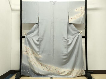 平和屋着物●訪問着　舞桜文　暈し染め　金彩　正絹　逸品　CABM5281gh