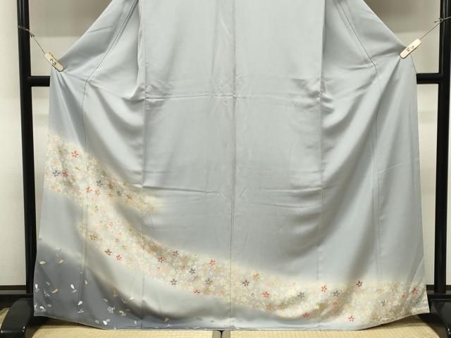 平和屋着物●訪問着　舞桜文　暈し染め　金彩　正絹　逸品　CABM5281gh