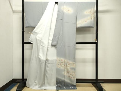 平和屋着物●訪問着　舞桜文　暈し染め　金彩　正絹　逸品　CABM5281gh