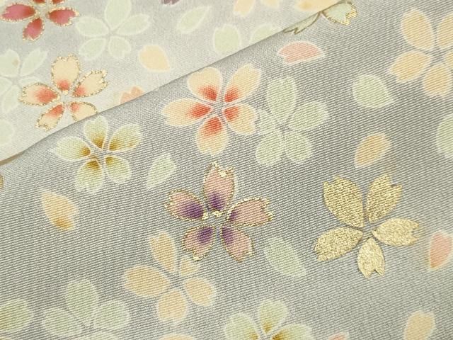 平和屋着物●訪問着　舞桜文　暈し染め　金彩　正絹　逸品　CABM5281gh