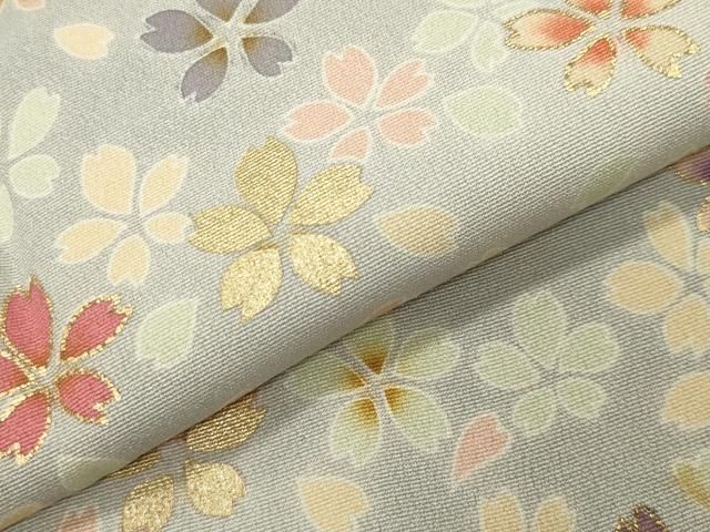 平和屋着物●訪問着　舞桜文　暈し染め　金彩　正絹　逸品　CABM5281gh