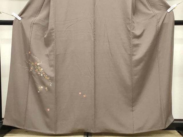 平和屋着物●訪問着　総刺繍　雲取り花文　金糸　正絹　逸品　CABM5290gh