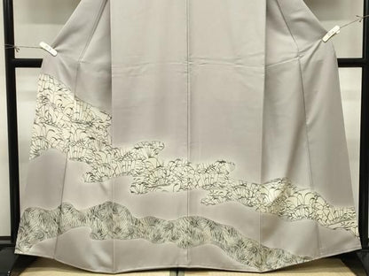 平和屋着物●訪問着　型染め　草木文　暈し染め　正絹　逸品　CABM5291gh