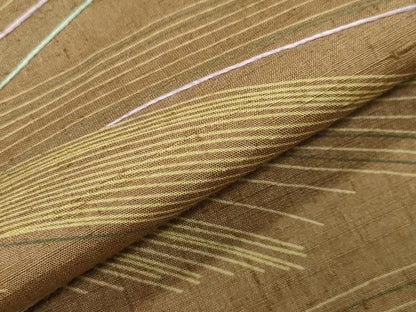 平和屋着物●訪問着　紬地　刺繍　立波文　正絹　逸品　CABM5293gh