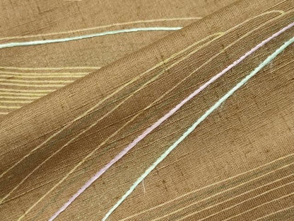 平和屋着物●訪問着　紬地　刺繍　立波文　正絹　逸品　CABM5293gh