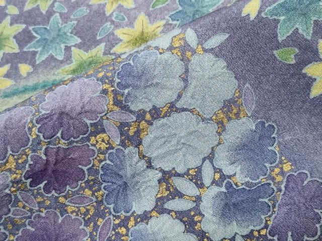 平和屋着物●中国三大刺繍　相良刺繍　色留袖訪問着　絞り　舞桜花文　暈し染め　金彩　ロング丈　正絹　逸品　CABM5295gh