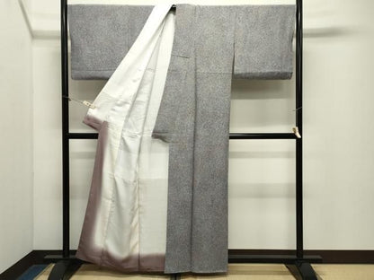 平和屋着物●京友禅作家　木村勝美　小紋　蒔蝋染　霞文　証紙付き　正絹　逸品　未使用　CABM5304gh