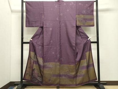 平和屋着物●訪問着　十二単　金彩　やまと金ラベル　正絹　逸品　CABM5309gh