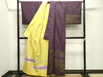 平和屋着物●訪問着　十二単　金彩　やまと金ラベル　正絹　逸品　CABM5309gh