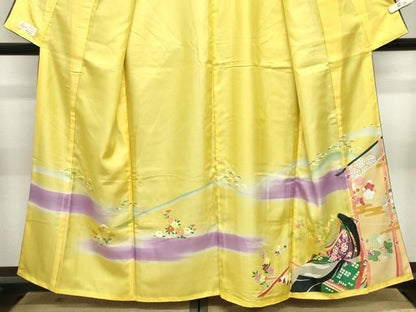 平和屋着物●訪問着　十二単　金彩　やまと金ラベル　正絹　逸品　CABM5309gh
