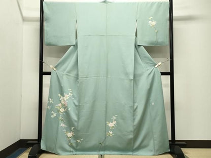 平和屋着物●本加賀友禅作家　南克治　訪問着　枝花文　正絹　逸品　CABM5330gh