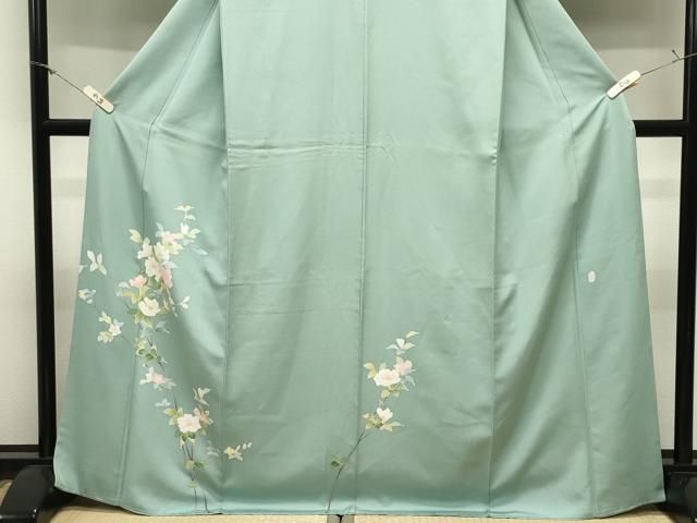 平和屋着物●本加賀友禅作家　南克治　訪問着　枝花文　正絹　逸品　CABM5330gh