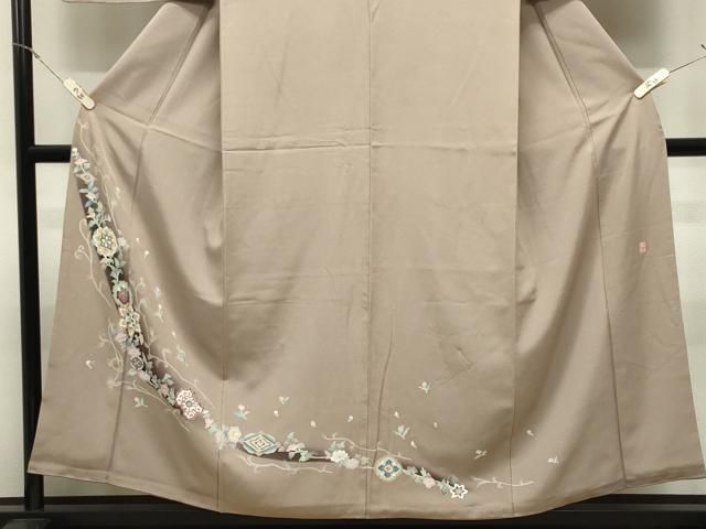 平和屋着物●本加賀友禅作家　和泉衛知　訪問着　花唐草文　暈し染め　正絹　逸品　CABM5331gh