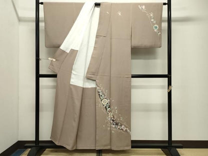 平和屋着物●本加賀友禅作家　和泉衛知　訪問着　花唐草文　暈し染め　正絹　逸品　CABM5331gh