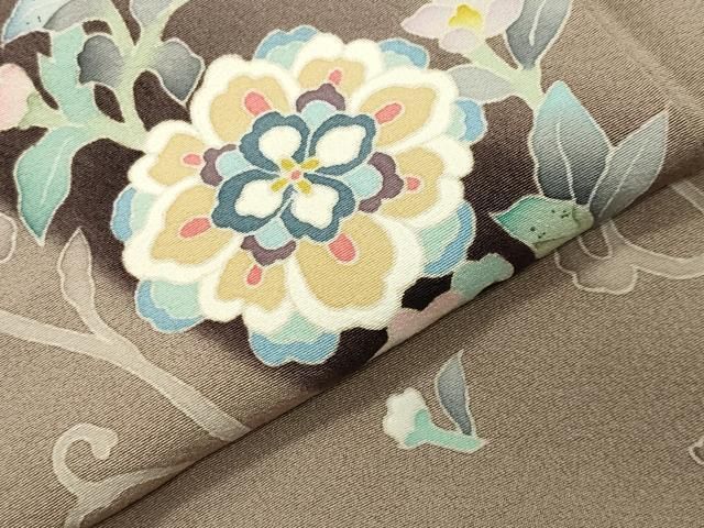 平和屋着物●本加賀友禅作家　和泉衛知　訪問着　花唐草文　暈し染め　正絹　逸品　CABM5331gh