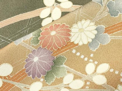 平和屋着物●訪問着　籬花文　暈し染め　金彩　正絹　逸品　CABM5332gh