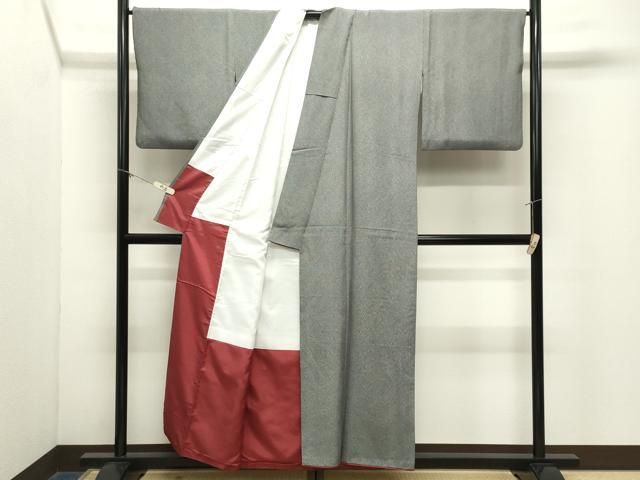 平和屋着物●江戸小紋　鮫小紋柄　黒地　正絹　逸品　CABM5336gh