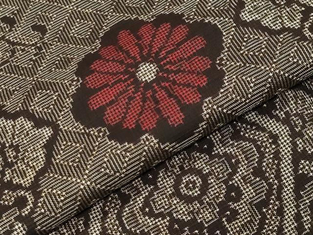 平和屋着物●本場大島紬　龍郷絣　正絹　逸品　CABM5338gh