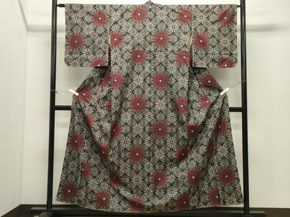 平和屋着物●本場大島紬　龍郷絣　正絹　逸品　CABM5340gh