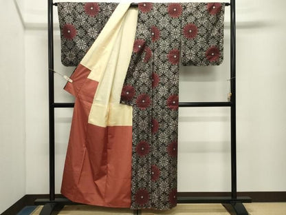 平和屋着物●本場大島紬　龍郷絣　正絹　逸品　CABM5340gh