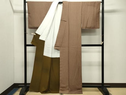 平和屋着物●江戸小紋　抽象文様　正絹　逸品　未使用　CABM5341gh