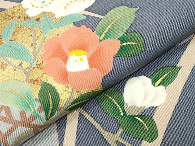 平和屋着物●訪問着　短冊花文　金彩　正絹　逸品　CABM5342gh